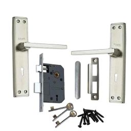 Atom G-4 Stainless Steel Stain Finish Double Stage Mortise Lock Set With 3 Keys-picture-32