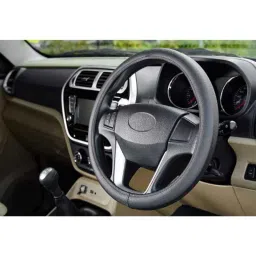 Enexoya PU Leather Black Stichable Steering Cover for Mahindra Tuv300, SC105075 image 4
