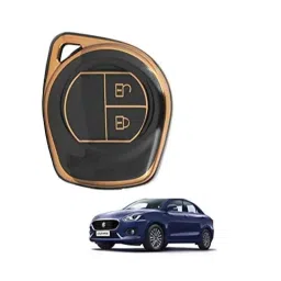 Kozdiko Thermoplastic Polyurethane Black &a; Gold Car Key Cover for Maruti Suzuki Dzire New 2017-picture-38