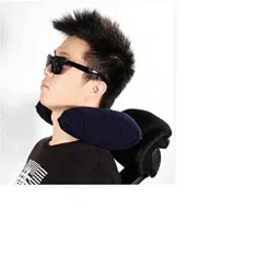 Kozdiko Velvet Grey U-Shape Travel Neck Rest Cushion Pillow for Hyundai Creta image 3