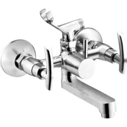 IRIS C-2 Brass Chrome Finish Silver Wall Mixer with Clutch-picture-8