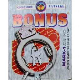 Bonus Mark-1 Silver Mild Steel Chrome Plated Cycle Lock image 2