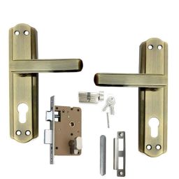 Atom 178mm 6 Lever Antique Finish Mortise Lock Handle Set with 3 Keys, 606.K.YANTL-2-picture-12