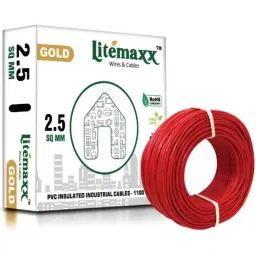 Litemaxx Gold 2.5 Sqmm PVC Red Housing Wire, Length: 90m-picture-42