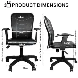 White Clouds Enterprise Zebra Slik Silver Black Low Back Leatherette Office DIY Chair image 2