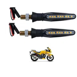 Kozdiko 4 Pcs Plastic Front &a; Rear Side Sleek Yellow Bike Indicator Set for Hero Karizma-picture-22