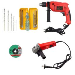Hillgrove HGCM391M1 850W Angle Grinder, 700W Drill Machine, 5-in-1 Screwdriver &a; 5 Pcs Drill Bits Combo, HGCM690-picture-3