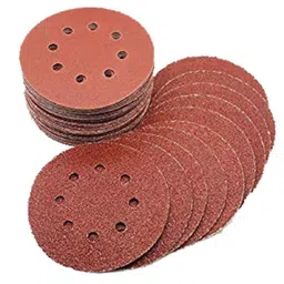 H9 30 Pcs 125mm 8 Hole Aluminium &a; Rubber Round Hook &a; Loop Sanding Disc Sandpaper Set image 2