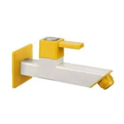 Sanituf Riva PTMT White &a; Yellow 45 deg Long Body Bib Cock, RV-1102 A-picture-15