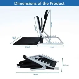 Everactiv by HCAH WAR-EBRBS501 Mesh Fabric Black Adjustable Multifunctional Back Rest with Armrest, Size: Large image 3