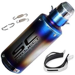RA Accessories Blue SC Project Mini Silencer Exhaust for Mahindra Centuro N1-picture-16