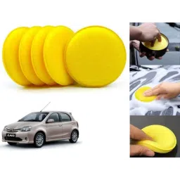 Auto Pearl Polyurethane Beige Washing &a; Waxing Polish Foam Sponge for Etios liva 2011 (Pack of 5)-picture-40