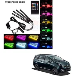 Kozdiko 4 Pcs 12 LED Car Foot Strip Interior Decorative Light Kit for Mahindra Marazzo-picture-45