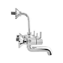 Cera Brass Chrome Finish Wall Mixer with Bend Pipe for Overhead Shower, F2013401 image 2