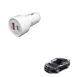 Kozdiko 3A 18W Plastic Fast Charging Mini Car Charger with Dual Output for Mitsubishi Lancer-picture-46