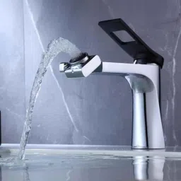 RN 15mm Brass Chrome Silver Single Lever Basin Mixer with 360 deg Swivel Spout for Hot &a; Cold Water, RNSL067115 image 3