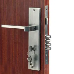 Voltizi ‎Stainless Steel ‎Matt Finish Mortise Bedroom Door Lock Set with 4 Latches, Both Side Key Cylinder &a; Pull Handle, MG306 image 4