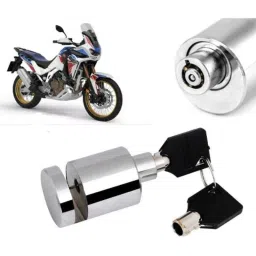 Auto Pearl Stainless Steel Silver Heavy Duty Anti Theft Motorcycle Disc Brake Lock, Lock-183-picture-33