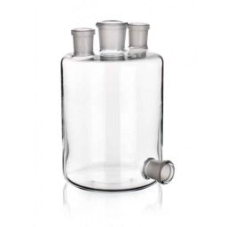 ABGIL 5000ml Borosilicate Glass Three Neck &a; Bottom Outlet Woulff Gas Bottle, Joint: B-40, ABG870-picture-2