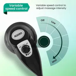 Agaro Atom Handheld Electric Massager with 3 Massage Heads, 28W, Full Body Massager, Corded Electric, 33225 image 5