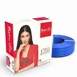 Fybros 0.75 Sqmm 90m Blue Single Core FR PVC Insulated Multistrands Industrial Cable, FWC1001-picture-41