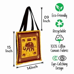 My Fav Cotton Printed Canvas Tote Bag, MFCTB004 image 3