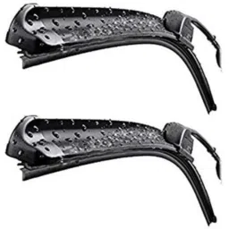 Enexoya 2 Pcs 26 &a; 26 inch Rubber Black High Performance Frameless U Hook Banana Car Wiper Blade Set-picture-39