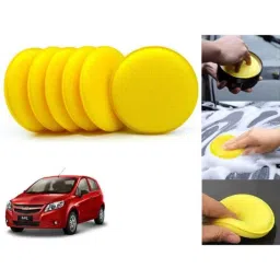 Auto Pearl Polyurethane Beige Washing &a; Waxing Polish Foam Sponge for Sail Hatchback (Pack of 6)-picture-13
