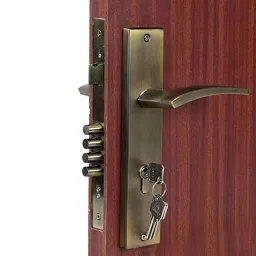 Voltizi 10 inch Stainless Steel 304 Antique Brass  Finish Cylindrical Plate Mortise Door Lock Handle Set image 4