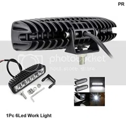 Kozdiko 30W 12V 6 LED White Fog Light for Hero PGM Fi, 6LedSquare1Pcs_40 image 2