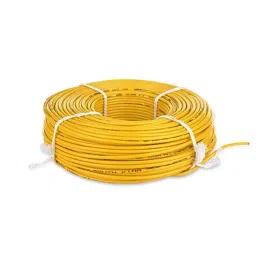 RR Kabel 2.5 Sqmm Single Core PVC Copper Yellow RR-Unilay FR Flexible Cable, 10301034005, Length: 90 m image 2