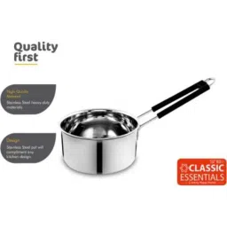 Classic Essentials 16cm 1L Stainless Steel Induction Base Milk Pan image 3