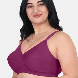 Souminie Pack Of 3 Pure Cotton Minimizer Bra Full Coverage Non Padded All Day Comfort image 4