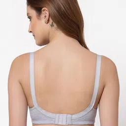 Floret Pack Of 2 Grey Melange & Gold-Toned Non-Padded Minimizer Bra image 5