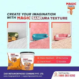 Magic Paints Sandura Plus Minus 5kg Pink Texture Design Undercoat Paint for Walls &a; Ceilings, RUSTIC 103 image 2