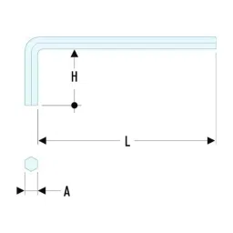 Facom 3.5mm Silicon Steel Hex Key, 82H.3.5 image 2