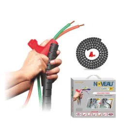 Noveau Safe-T-1ST 22mm 1.5mm Virgin HDPE Black Cable Zipper with Colour Box, NSFZ22BK1105 (Pack of 2)-picture-34