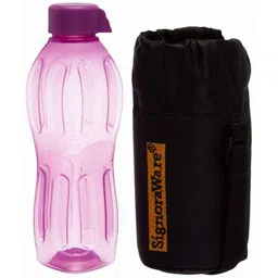 Signoraware Deep Violet 500 ml Aqua Fresh Water Bottle with Bag, 422 image 2