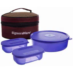 Signoraware Mauve Classic Lunch Box Set with Bag, 501 image 2