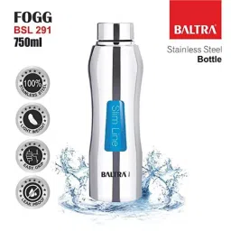 Baltra Relax 750ml Stainless Steel Silver Single Walled Water Bottle, BSL-29 image 2