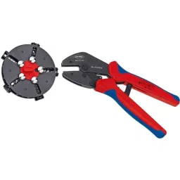 Knipex 97 33 02 Chrome Vanadium Electric Steel Multi Crimp Plier, Length: 250 mm-picture-37