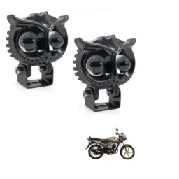 Kozdiko 2 Pcs Yellow &a; White Owl Eye Shape LED Amber Fog Light Set for TVS Star City Plus-picture-39