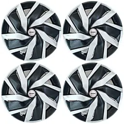 Prigan 4 Pcs 15 inch Polypropylene Black &a; Silver Wheel Cover Set for Renault Triber, Eagle-Rev-15-Triber-picture-19