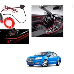 Kozdiko 12V Red Car Interior Decor Neon Strip Light for Fiat Linea Classic-picture-10
