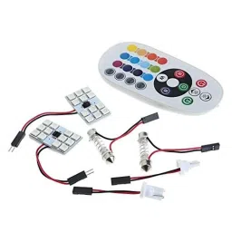 Kozdiko 2 Pcs 12V RGB LED Car Roof Light Kit with IR Remote for Tata Safari Decor image 3