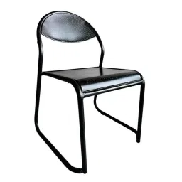 P P Chair Iron Powder Coated Black Low Back Ventilated Visitor Chair-picture-43