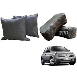 Kozdiko One Pair Grey Neck Rest &a; One Pair Cushion Combo for Nissan Micra-picture-32