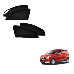 Kozdiko 4 Pcs Polyester Magnetic Zipper Car Sunshade Curtain Set for Maruti Suzuki Alto 800-picture-12