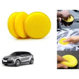 Auto Pearl Polyurethane Beige Washing &a; Waxing Polish Foam Sponge for Baleno New 2015-2019 (Pack of 3)-picture-46