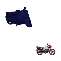 Kozdiko Polyester Matty Blue Dust &a; Waterproof Bike Body Cover with Mirror Pocket for Hero Splendor iSmart-picture-15